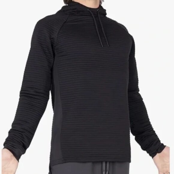 NWT | Apana Men’s Yoga Linear Hoodie Sweatshirt Black | Size Medium - Picture 1 of 7